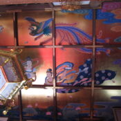 天台宗　御寺院様 新調　天井絵　2尺×２尺 18枚の大天井絵 金箔・極彩色